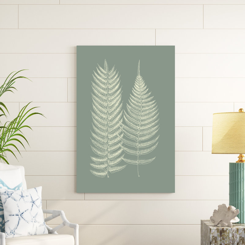 «Ferns on Sage IX», peinture sur toile, H 48 po x l 32 po