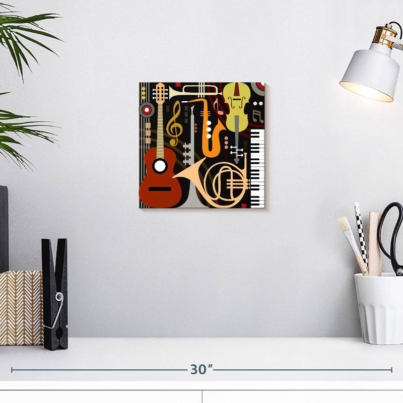 Abarca Abstract Musical Instruments, 10" H x 10" W