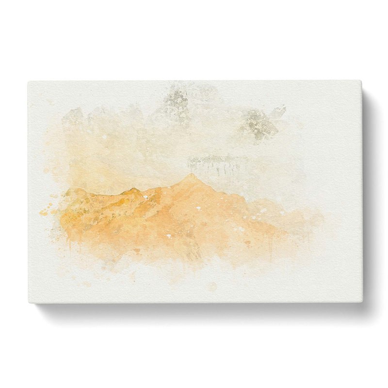 Distant Mountain In Abstract - Wrapped Canvas Print, 40cm H x 60cm W x 3cm D