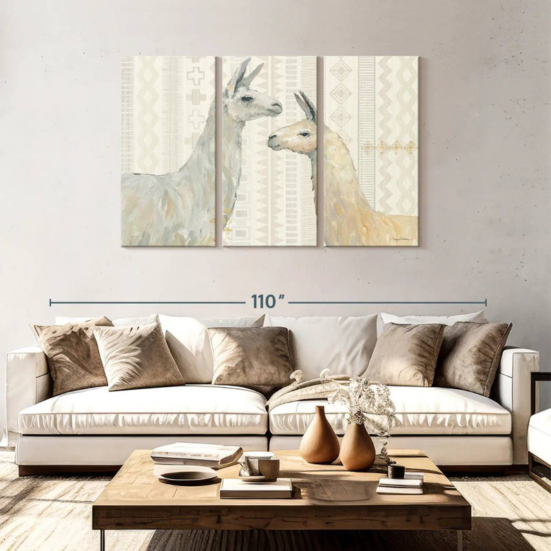Brampt Llama Land I, 48" H x 74" W