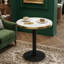 Tables basses compactes et à cocktail, en acier aggloméré marbré de 23,6 po, salle à manger moderne