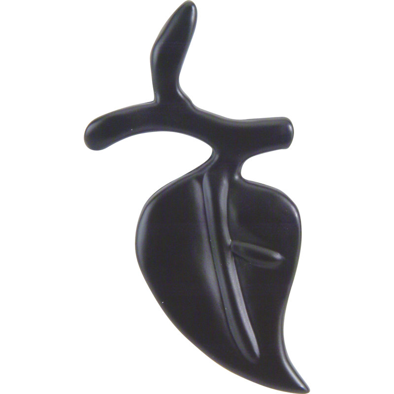 Aged Bronze Leaf Designer Knob with Mounting Hardware