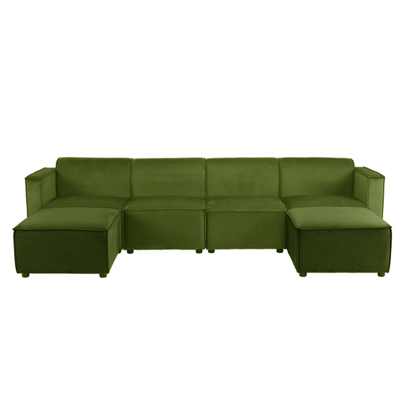 Necie 6 - Piece Living Room Set, Vine Green