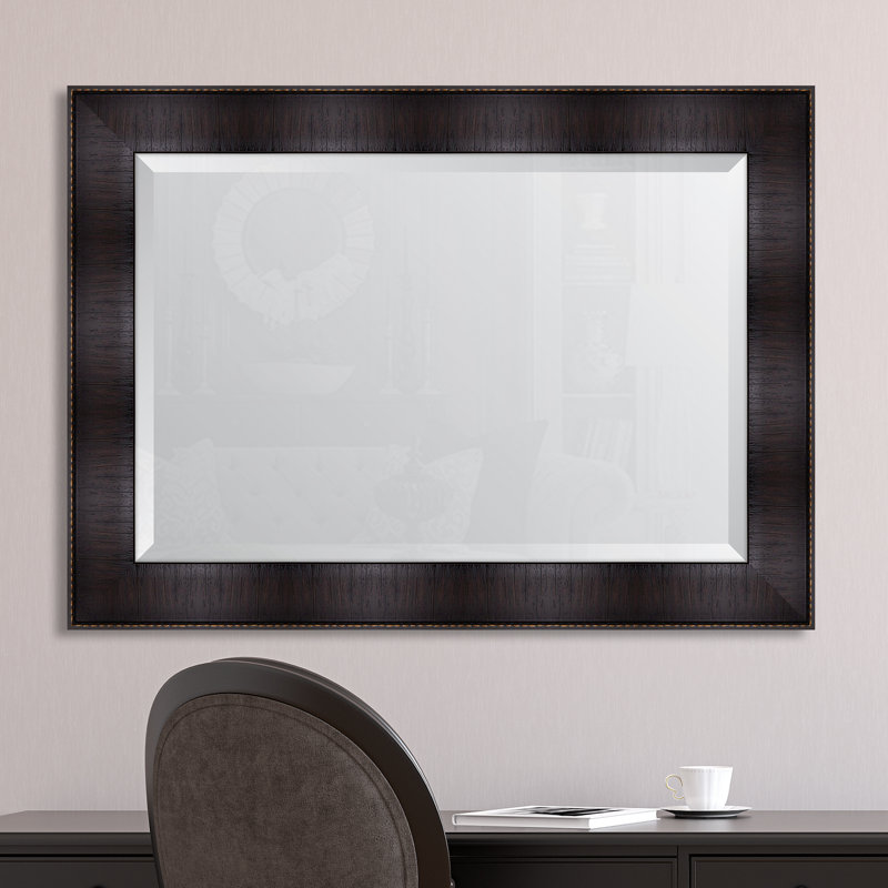 Miroir mural à cadre en résine expresso, H 44 po x l 32 po