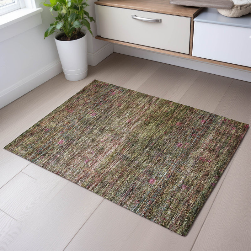 Premium Machine Washable Mayfield AMF1171 Global Rug, Rectangle 1'8" x 2'6"