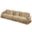 Comfy 4 places avec accoudoirs évasés en forme de pétale, dossier segmenté et tissu de café en chenille, coussin décoratif-2130872974-2130872971