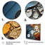 «Blue and Orange Fluid mouvements», reproduction sur toile-668673765-668673766