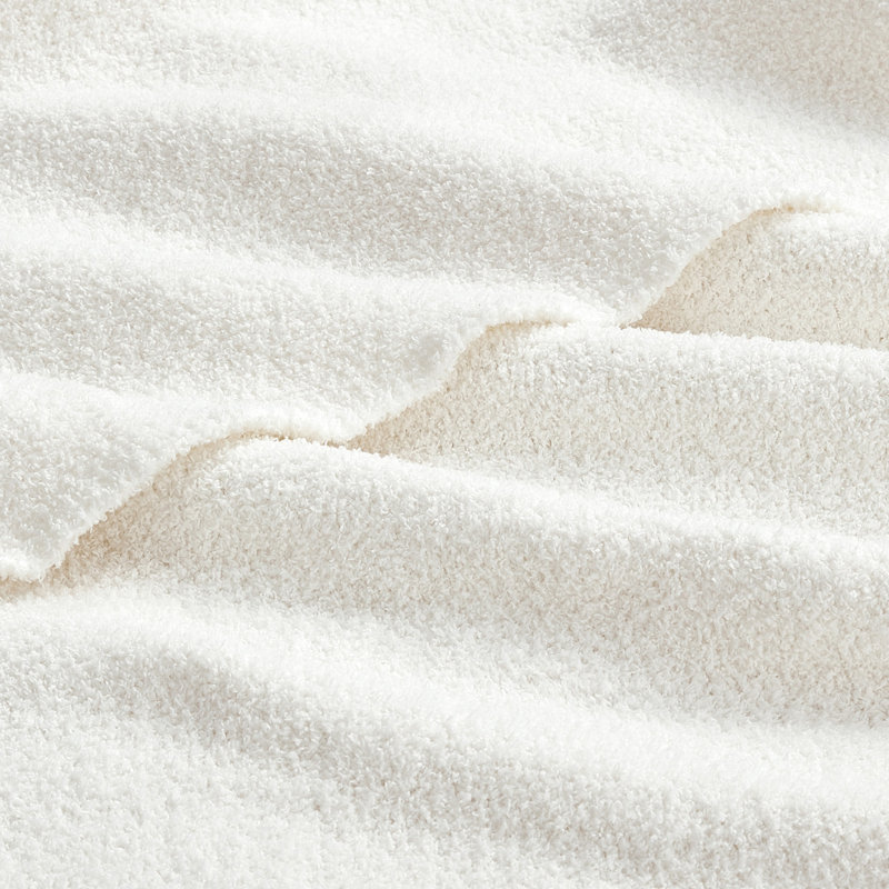 Couverture en peluche Marshmallow, Très grand lit, Blanc