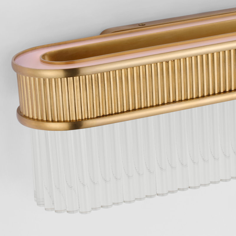 Menil 5 - Light LED Bath Bar by Marie Flanigan, Soft Brass