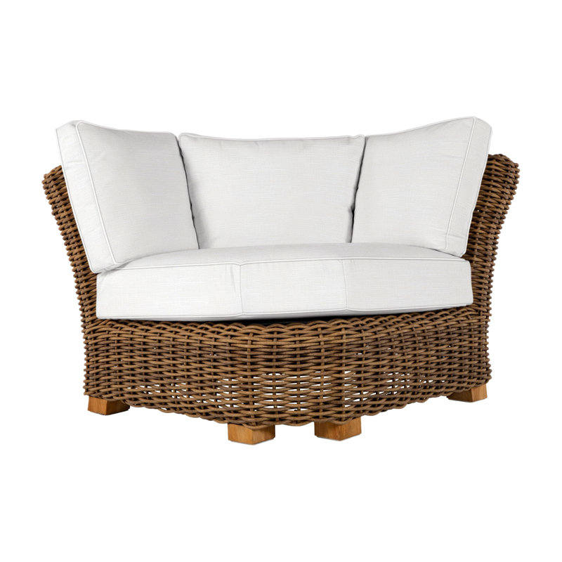 Montauk Corner Seating Component, Rollo Lace InsideOut® Linen, Standard Plus, Welt