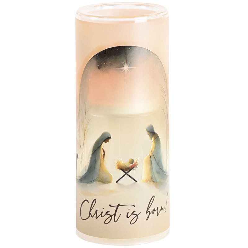 Bougeoir Nativité, le Christ est né 10H