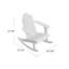 Chaise berçante d'extérieur en bois massif Langport