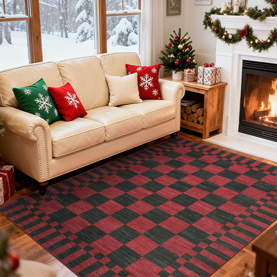 Tapis à carreaux pour salon, tapis de chambre lavables, tapis antidérapant pour enfants, garçons, chambre à coucher