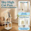 PETMAKER 6FT Cat Tree with Scratch Posts, Ivory-126399145-126399146