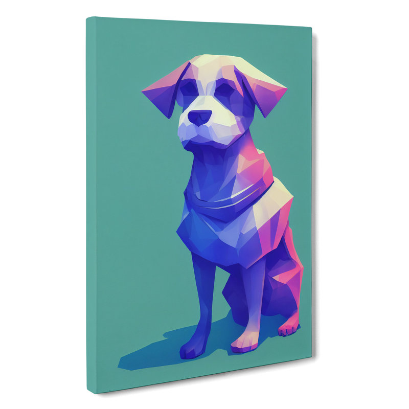 Sitting Dog No.1 Abstract - Wrapped Canvas, 50cm H x 35cm W x 3cm D