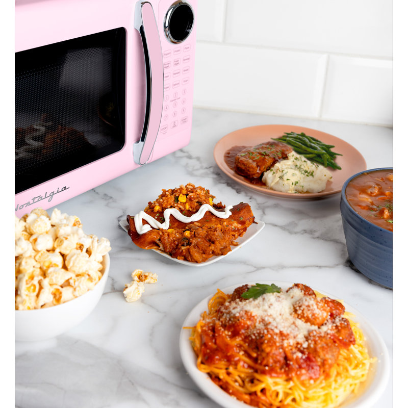 Retro 0.7 Cu Ft Microwave - Pink, Pink