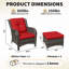 Chaise de patio avec coussins et repose-pieds Netta-129077751