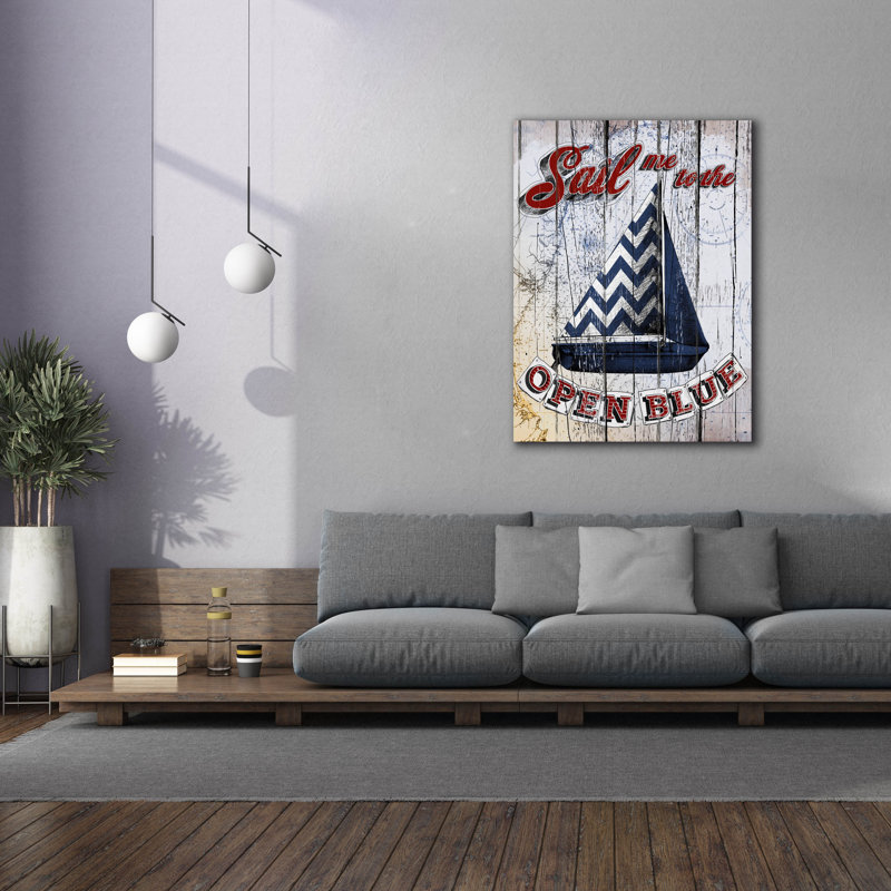 «Sail Me» par Art Licensing Studio, art mural sur toile, H 54 po x l 40 po x P 1,5 po