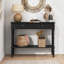 Console à 2 tiroirs Gothic Arch, table d'entrée vintage avec tablette de rangement ouverte-248489781