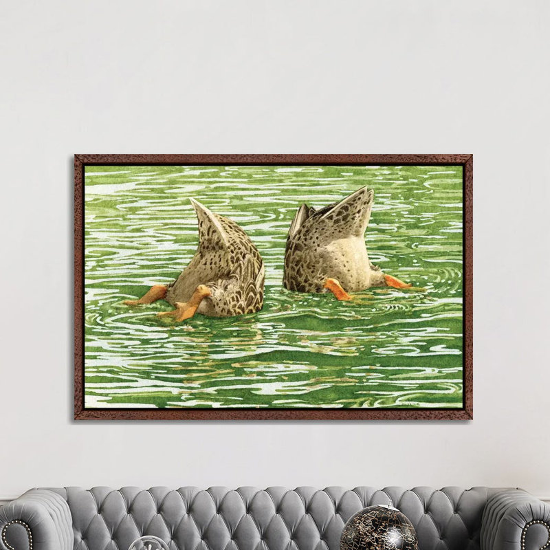 Bottoms Up by Tracy Lizotte - Painting on Canvas, Classic Brown Wood Framed, 101.6cm H x 152.4cm W x 3.81cm D
