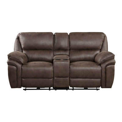 Plush Modern Design Living Room Power Reclining Loveseat Brown Microfiber Upholstery USB Port Solid Wood Frame Furniture 1Pc