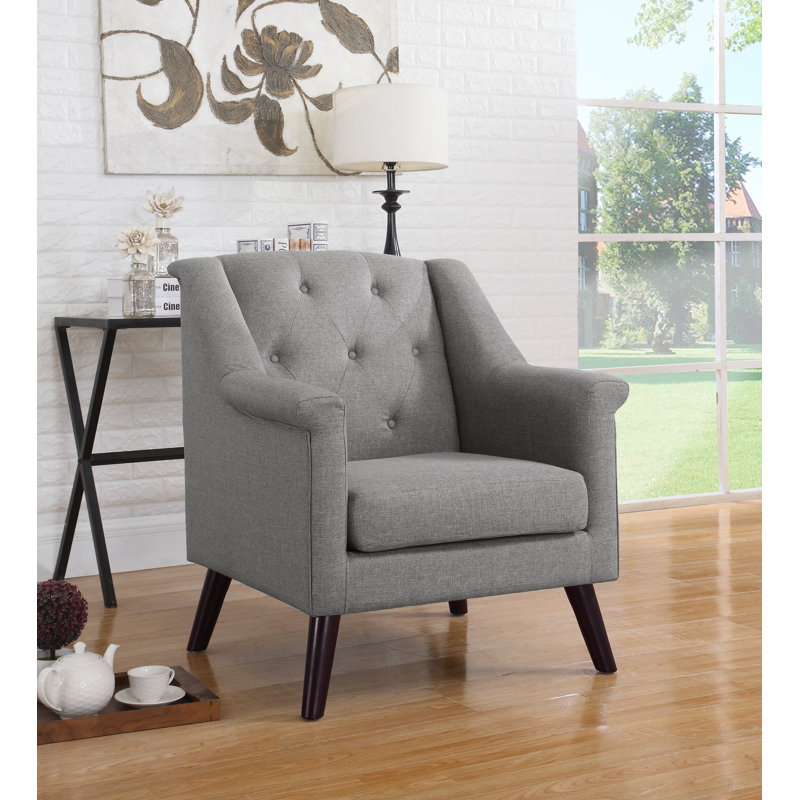 Benard Upholstered Armchair, Gray