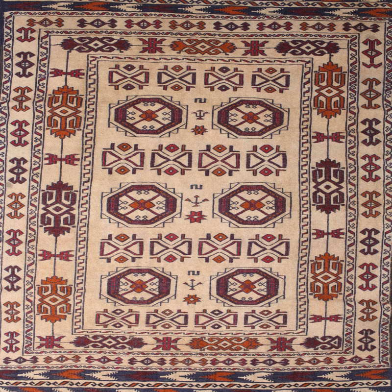 Southwestern Indoor Rug, Square 5'