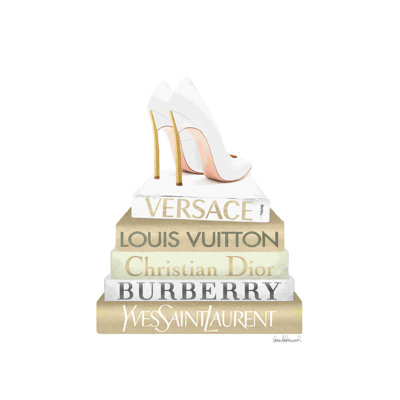 «Bookstack Gold» - peinture sur toile tendue