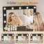 Ensemble coiffeuse avec tabouret et miroir Justan-2041911272