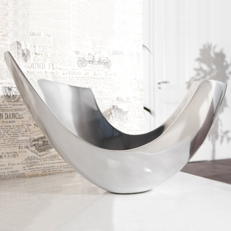 Pursell Aluminum Decorative Bowl, 32cm H x 35cm W x 20cm D