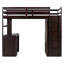 Lit mezzanine avec bureau intégré, tablette de rangement, 3 tiroirs et garde-robe-1016235202-1016235231