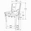 Chaise d'appoint rembourrée (ensemble de 2)