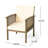 2 Outdoor Wood Chairs - Gray Frame With Cushions  2  And Cream Color Combination-1341190260-1341190262