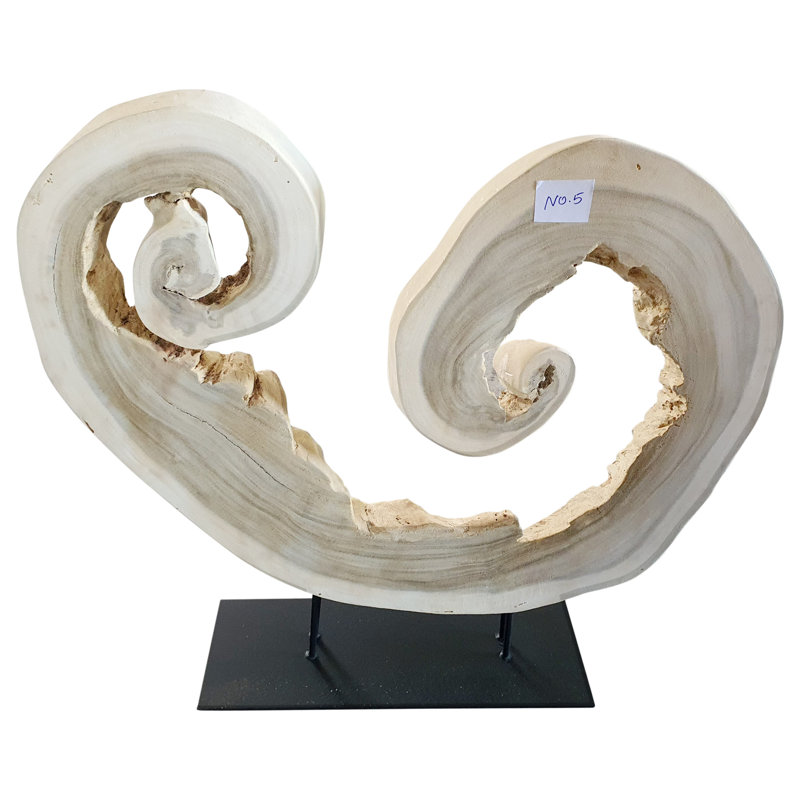 Lily's Living 20"H Artistic Wooden Slice With Iron Stand - Medium