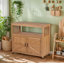Ensemble de table de bar en bois avec rangement, buffet pour l'extérieur et l'intérieur-779759089