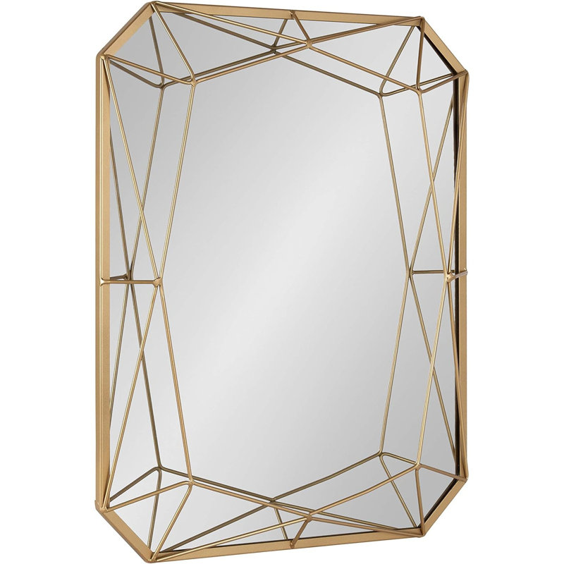 Winfred Metal Flat Mirror, Gold
