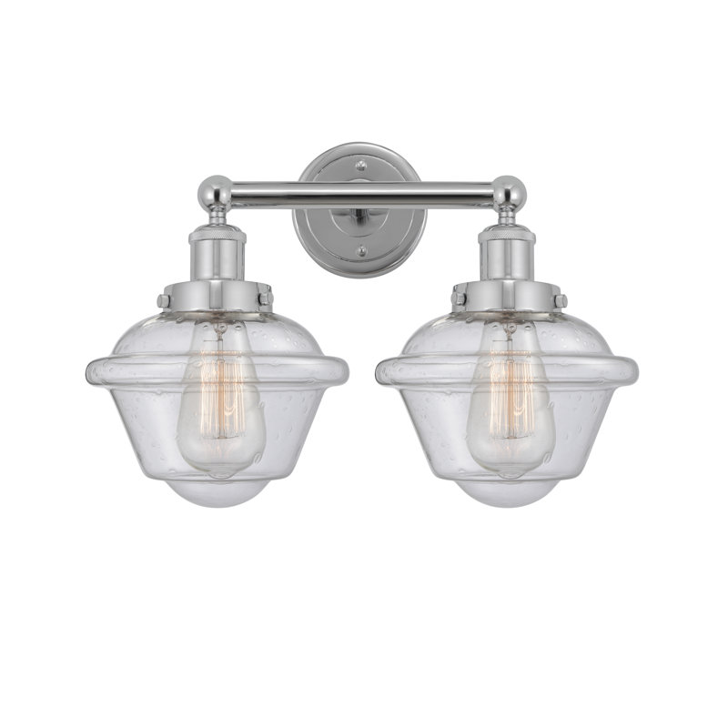Éclairage pour meuble-lavabo à 2 lumières à intensité variable Grourke, Mercurisé, Chrome poli