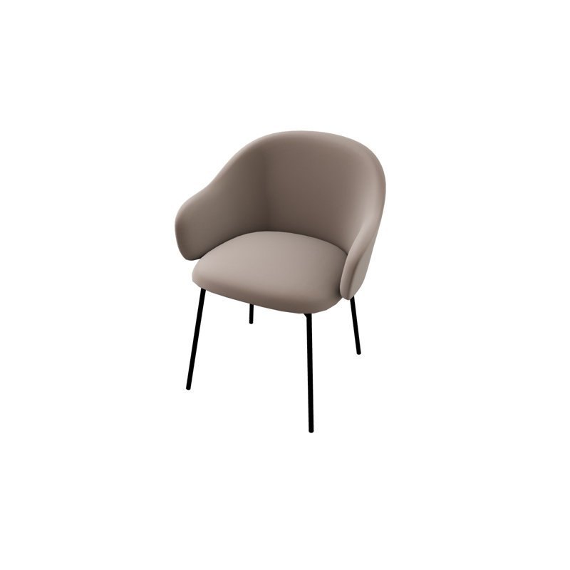 Holly Fab Chairs, Bouclé Hemp, Matt Black