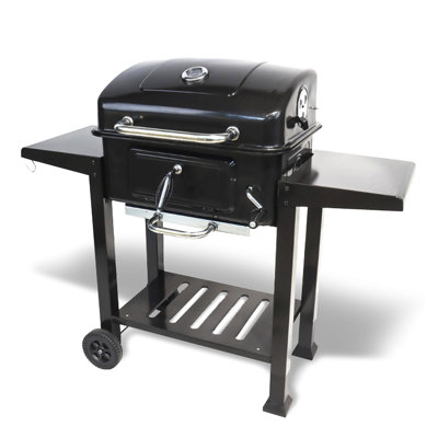 Ebern Designs 121.5cm W Barrel Charcoal Grill
