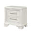 Table de chevet avec USB, blanc crème