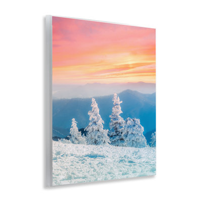 Plaque murale feu et glace au coucher du soleil, design par Jared Kreiss