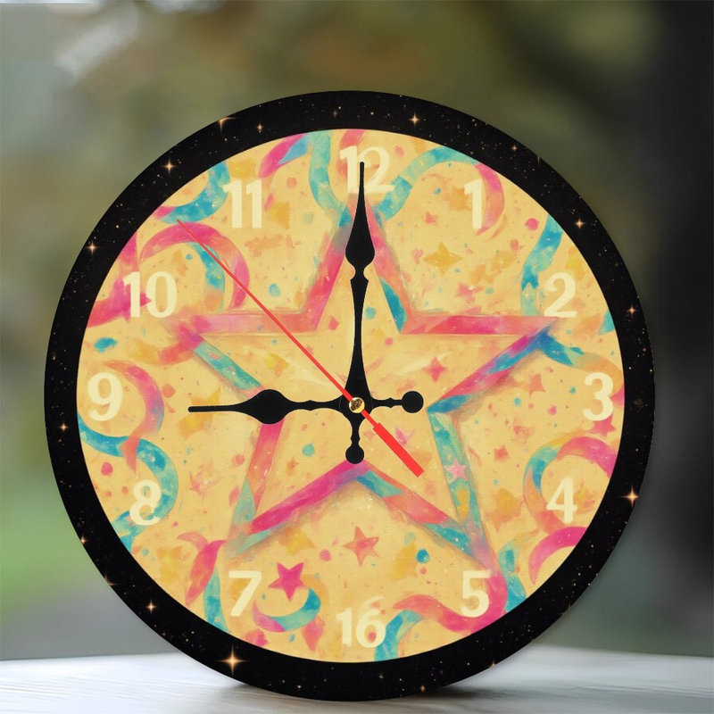 Horloge-Face-Avec-Ornements-Flocons de neige