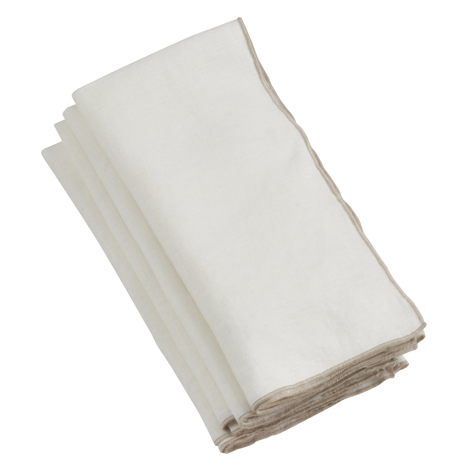 Dartmouth Reversible Linen Napkin, Ivory