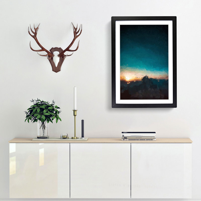 Stars Above California - Picture Frame Graphic Art Print, 65cm H x 48cm W x 2cm D, Black Framed