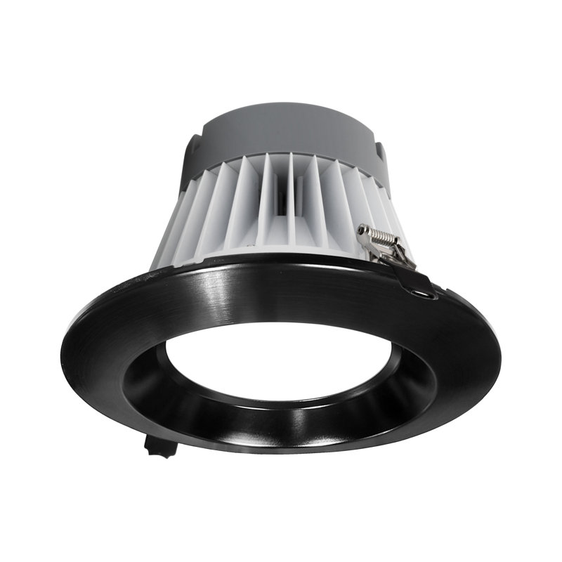 8'' Selectable Color Temperature 30.1 Watt Dimmable Air-Tight IC Rated LED Canless Recessed Lighting Kit, Black