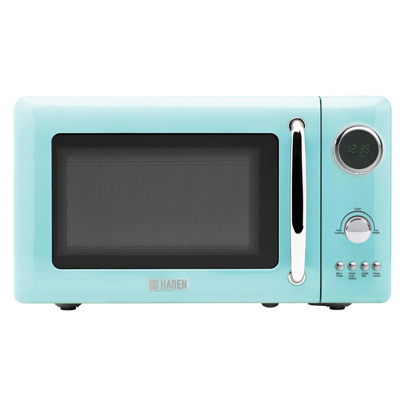 HADEN .7  Cubic Foot Countertop Microwave, Turquoise