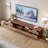 Modern TV Stand With Drawers & Open Shelves – Walnut Finish