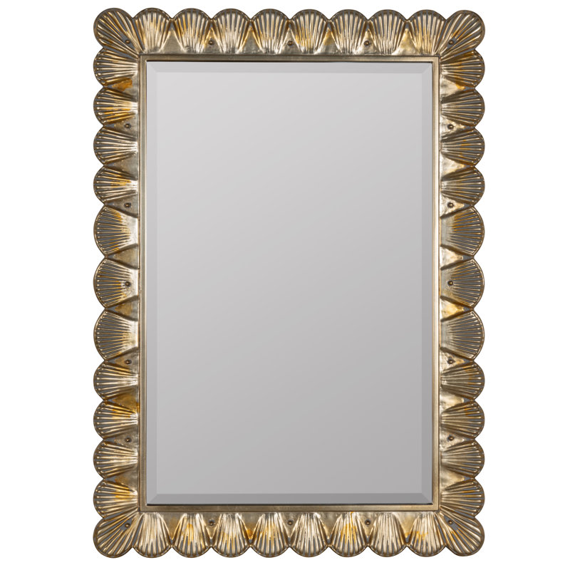 Scalloped Beveled Wall Mirror