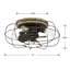 Ventilateur de plafond en cage à 3 pales 22 po avec ensemble d'éclairage inclus Evaro-1133173578