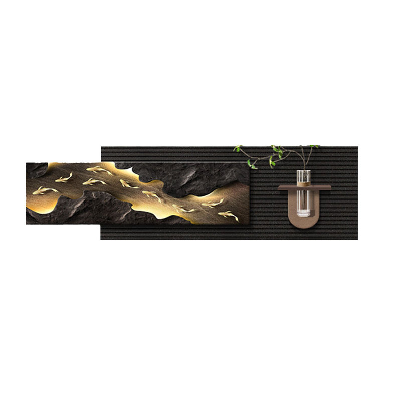 Décoration murale illuminée à DEL avec de la verdure artificielle pour le salon, H 15,75 po x l 59,06 po x P 4,88 po